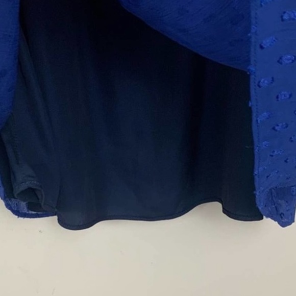 WHBM Long Sleeve Clipped Jacquard Boho Dress, Blue Depths, 16 - Picture 8 of 10